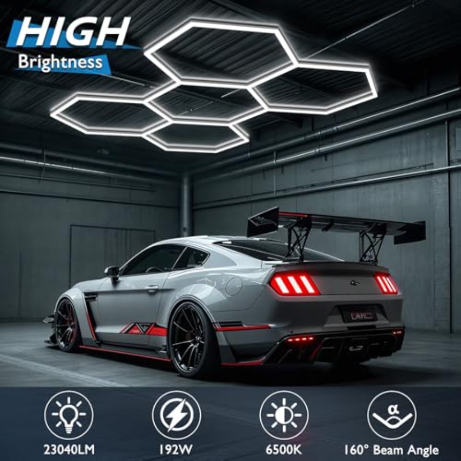 Hexagon Garage Lights, LED Hon - Car Led Light recension och pris