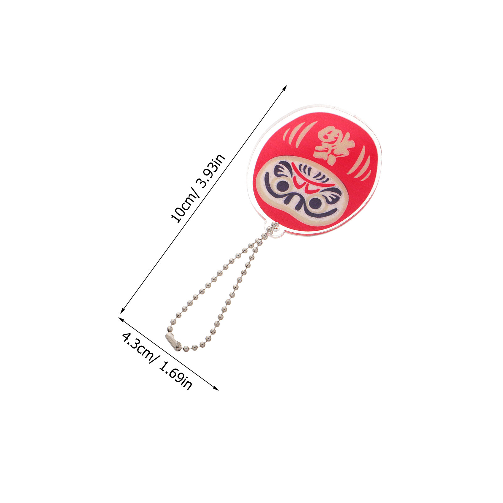 2Pcs Daruma Keychain Japanese  - Car Accessories Japanese recension och pris