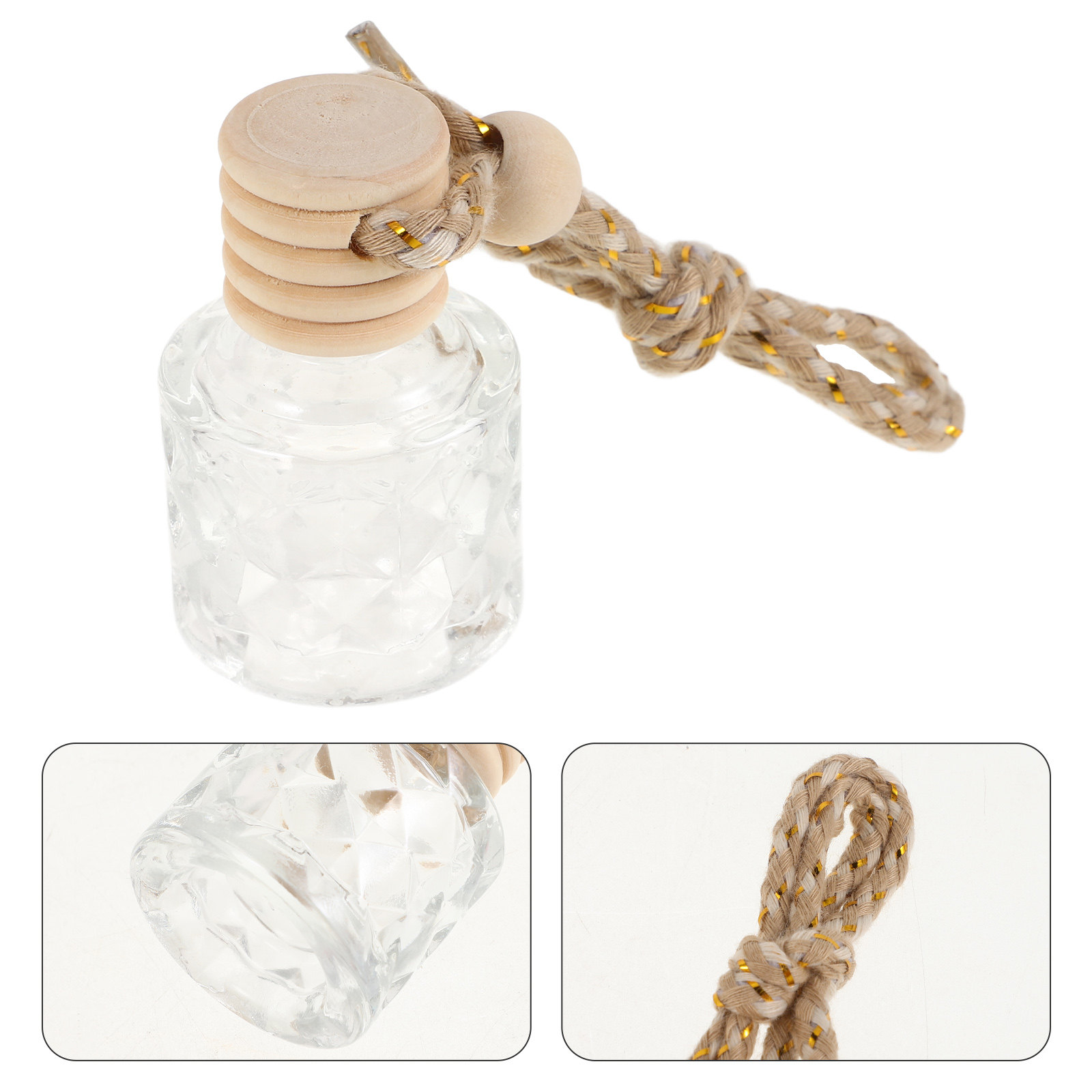 2 pcs Glass Essential Oil Bott - Car Air Freshener recension och pris