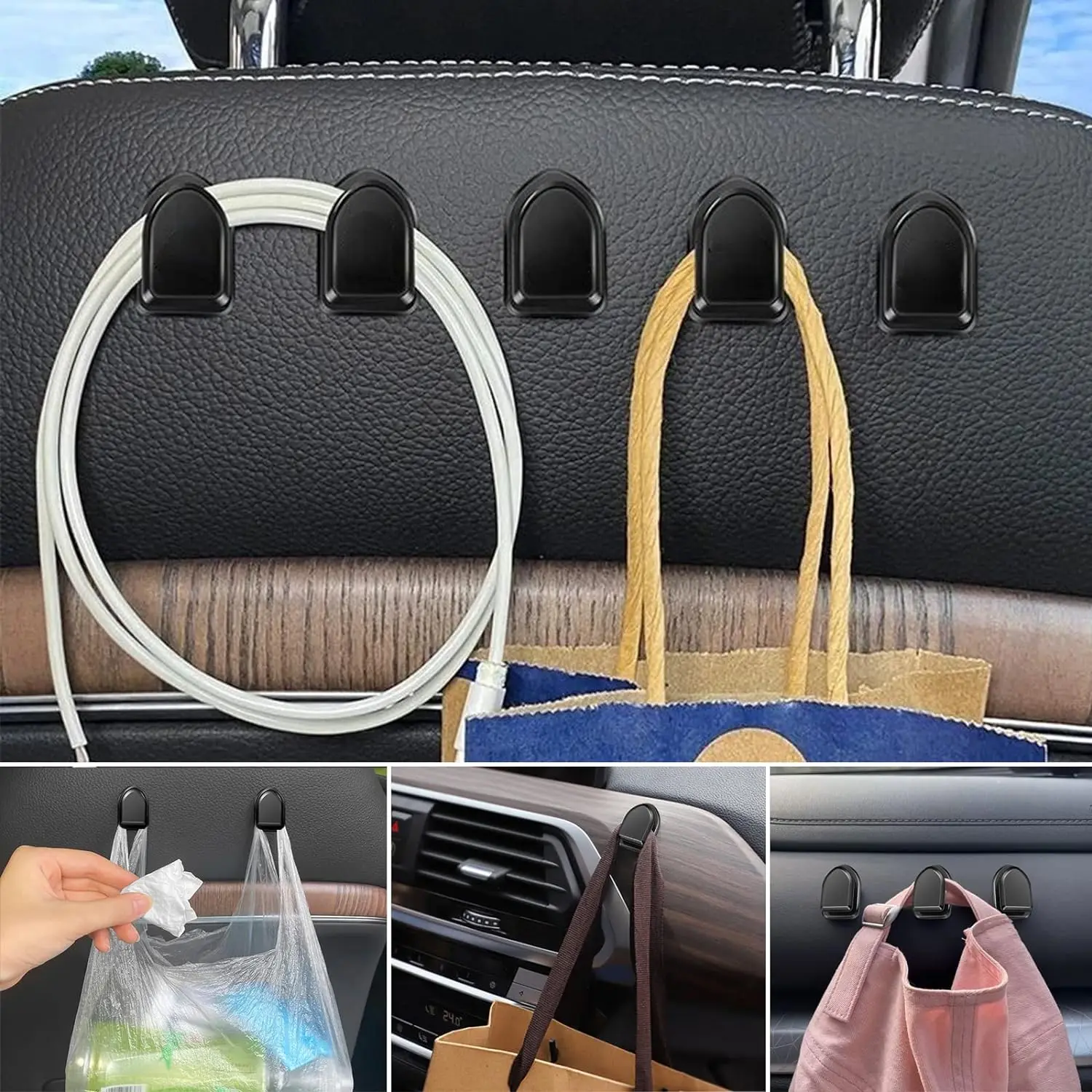 Mini Car Hooks Interior Storag - Car Cable Organizer recension och pris